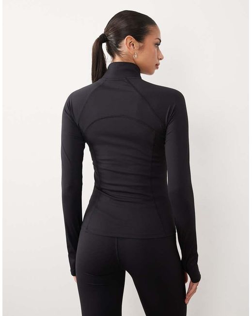Gina Tricot Black Mix And Match Zip Up Yoga Jacket
