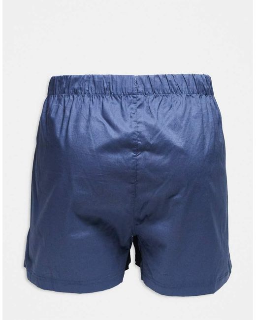 Jack & Jones Blue 3 Pack Woven Boxers for men