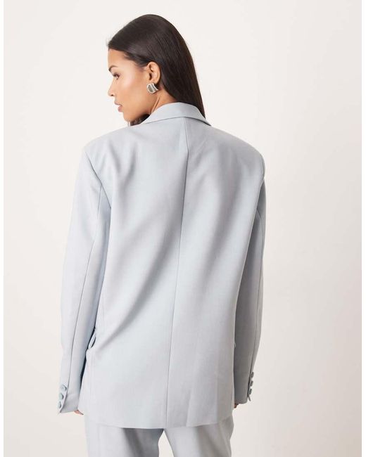 Sister Jane Gray Unisex Double Breasted Blazer Co-ord With Brooch