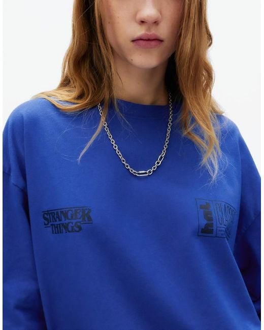 Pull&Bear Blue Stranger Things T-Shirt