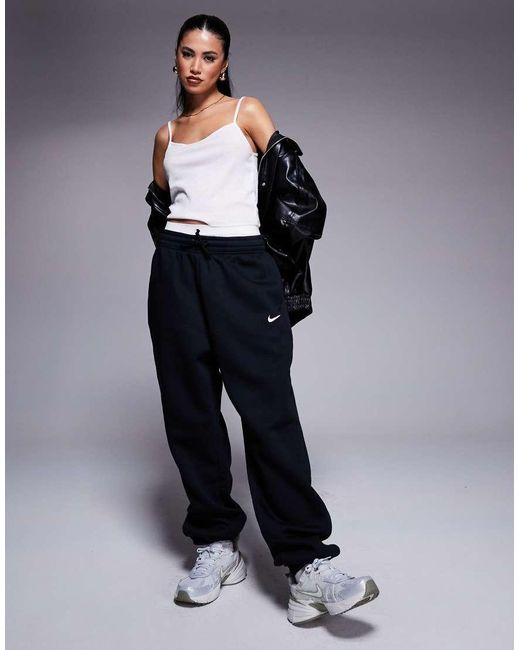 Nike Blue Phoenix Fleece High Waisted Oversized joggers