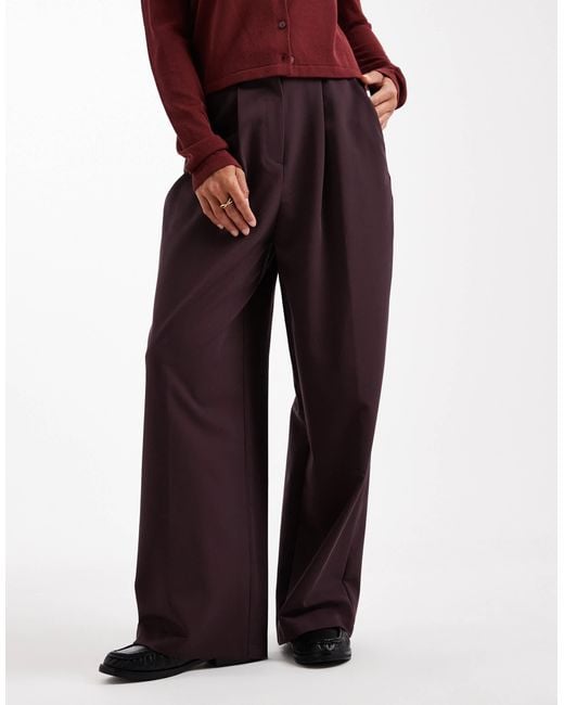 Miss Selfridge Purple Tailo Wide Leg Trouser