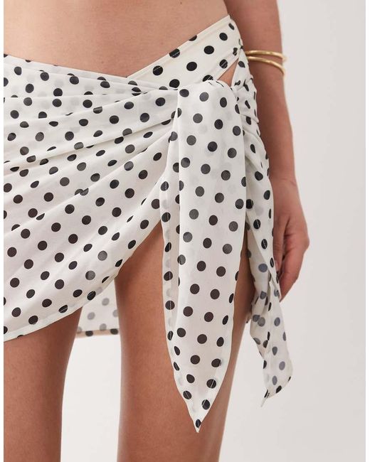 Aray Pink Polka Dot Mini Sarong