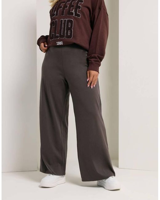 Yours Clothing Black Wide Leg Leggings