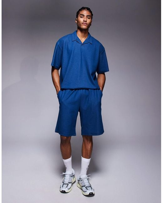 ADPT – strukturierte shorts in Blue für Herren