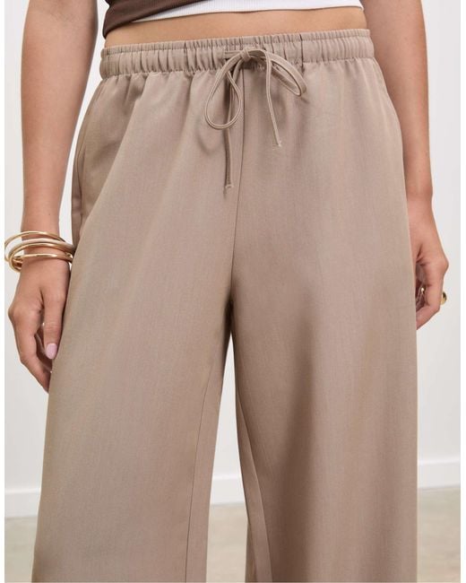 Pantalon long fluide et élégant - crème Stradivarius en coloris Natural