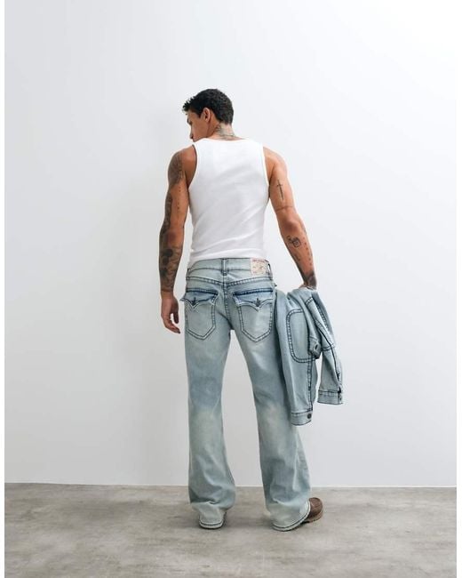 True Religion Blue Billy Flap Pocket Straight Fit Denim Jeans Co-ord for men