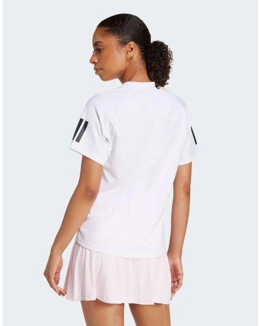 Adidas Originals White Club 3-Stripes Tennis Climacool Tee