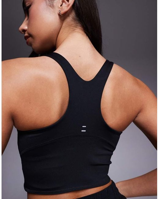 Nike Blue Nike Running Tempo Dri-Fit Medium Support Longline Sports Bra