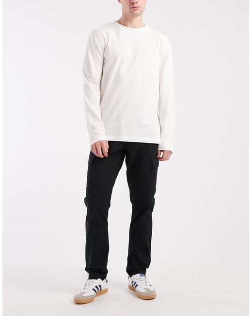 ASOS Black Slim Pull On Cargo Pants for men