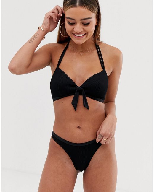 freya black bikini bottoms