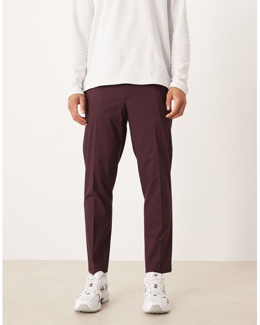 ASOS Red Smart Tape Trousers for men