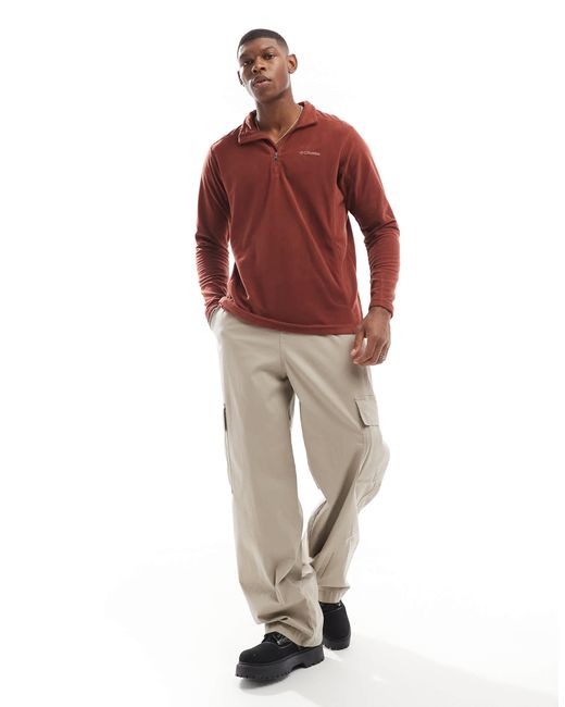 Columbia Red Klamath Range Half Zip Sweater for men