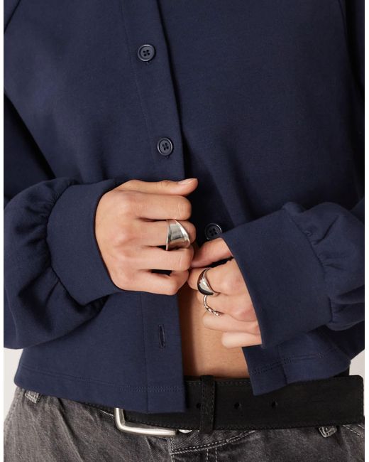 ASOS Blue Interlock Cardigan