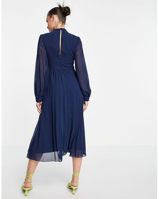 ASOS High-neck Pleated Long-sleeved 