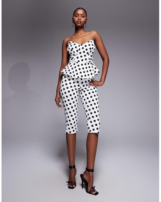 AFRM Blue Ronnie High Waisted Tailored Capri Trouser Co-Ord