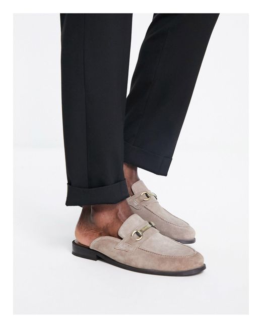 River Island Backless Snaffle Loafer in Natural for Men Lyst