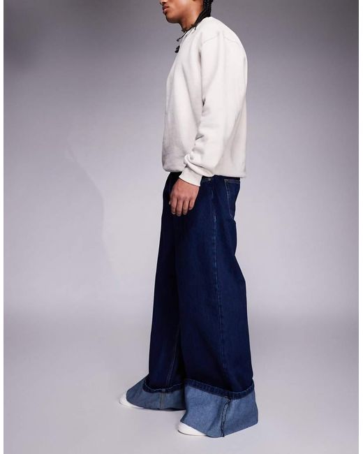 Courtside Blue Oversized Jeans for men