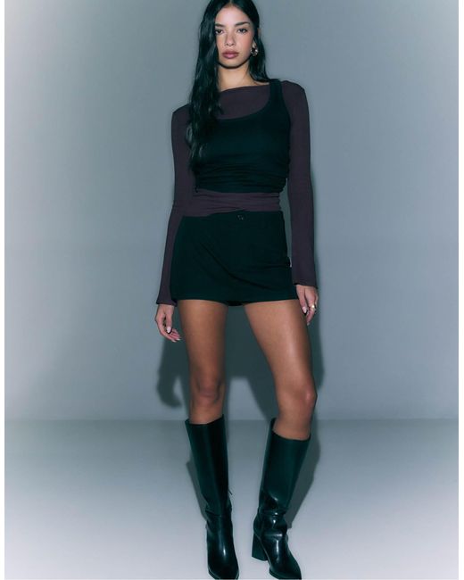 Stradivarius Green – d62 – kurzer skort