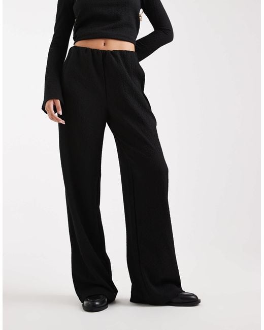 Vero Moda Blue Textured Jersey Pull On Trouser Co-ord