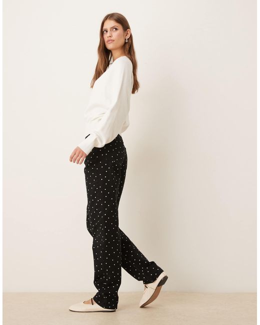ASOS Natural Mid Rise Slim Leg Trouser