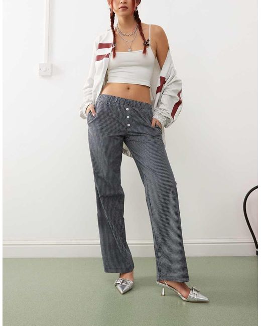 Edikted White Ellery Pull On Boxer Style Trouser