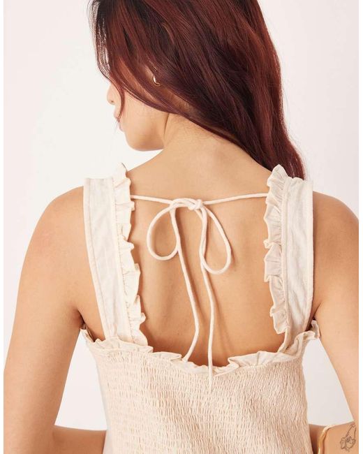 esmé studios Natural Esmee Mini Button Down Beach Dress