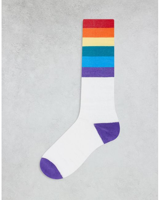 Rainbow road - chaussettes OOSC en coloris White
