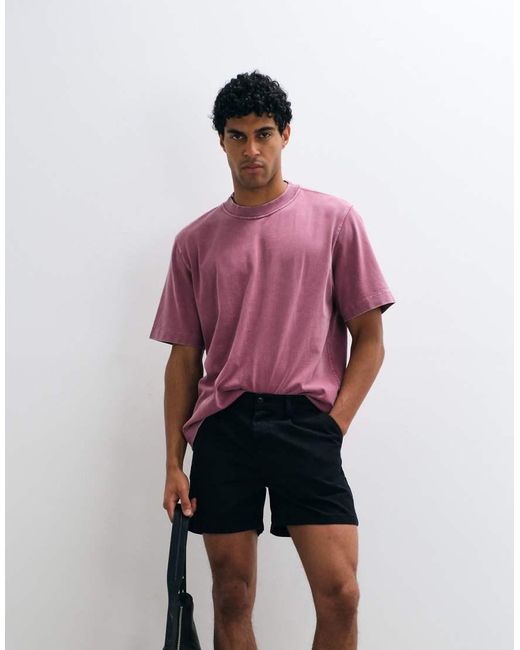 Abercrombie & Fitch Pink Premium Heavyweight T-shirt for men