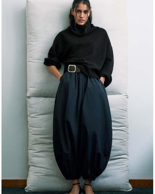 Pull&Bear Black Soft Knit High Neck Jumper