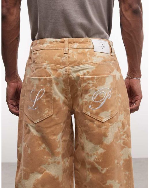 Liquor N Poker Natural Velour Texture baggy Jeans for men