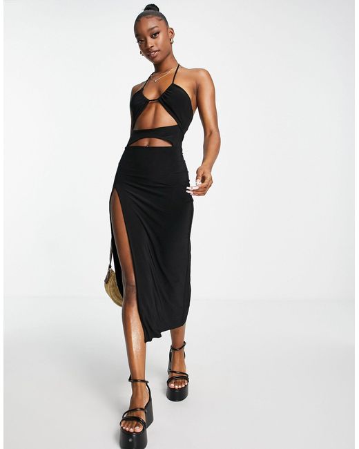Public Desire Cut Out Midi Beach Dress 