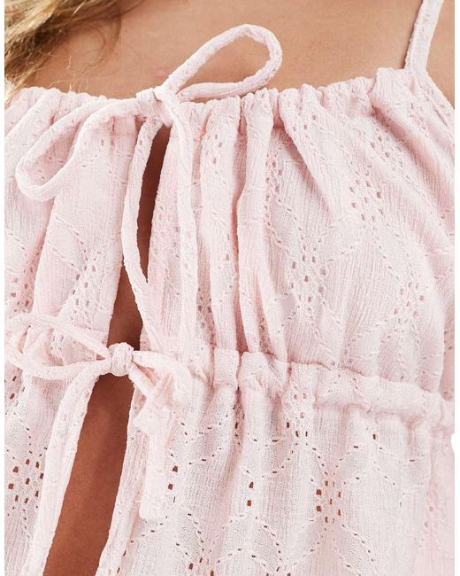 Cotton On Pink Cotton On Tie Front Cami Top