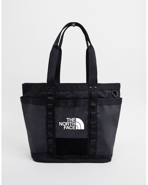 The North Face Black Explore Utility Tote Bag for men