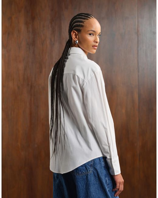ASOS Brown Adjustable Cinched Back Shirt