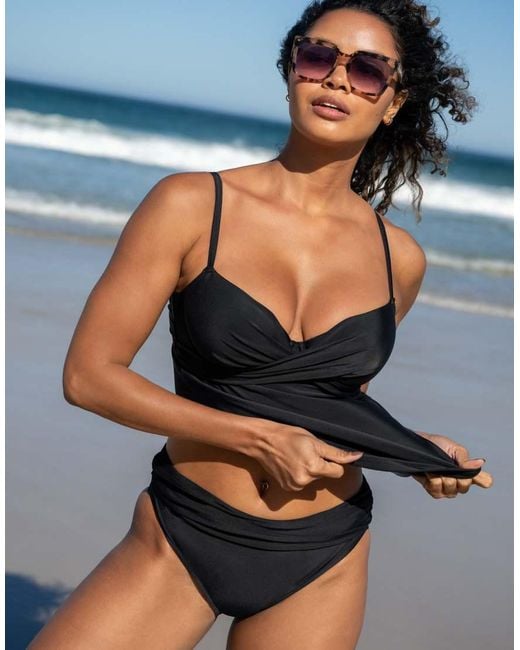 Pour Moi Blue Free Spirit Underwired Lightly Padded Tankini Top
