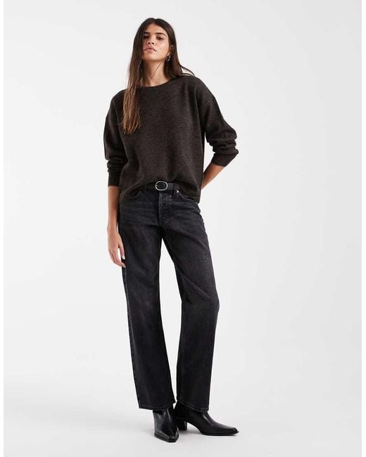 ONLY Black O-neck Knit Sweater