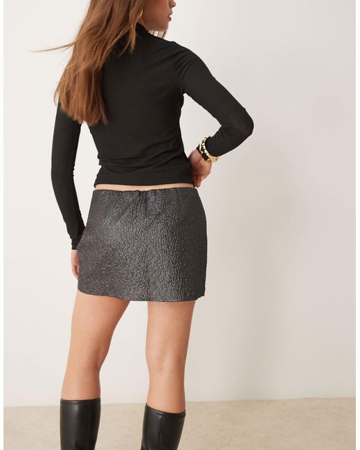 Jupe-short courte - métallisé Abercrombie & Fitch en coloris Black