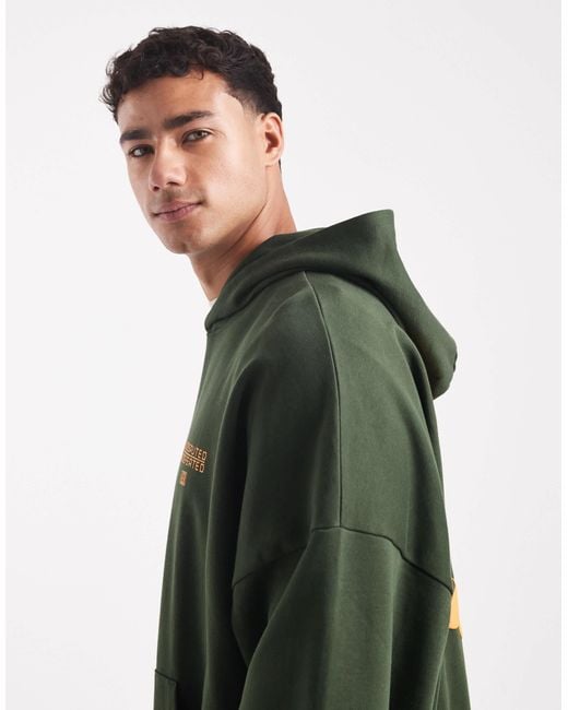 ASOS Gray Extreme Oversized Hoodie With Bubble Print for men