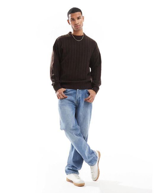 Jack & Jones – oversize-pullover in Black für Herren