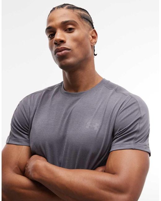 Under Armour Gray Velociti Short Sleeve Running T-Shirt for men