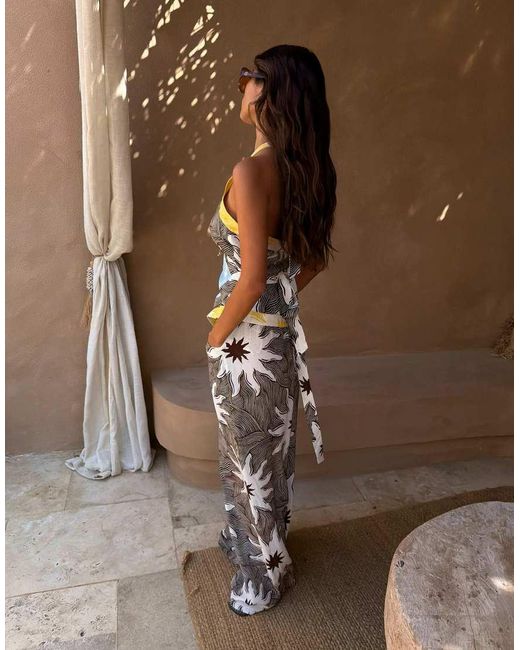 Never Fully Dressed Natural Wide Leg Drawstring Pants