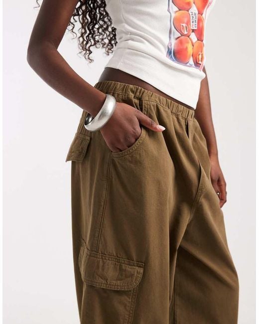 ASOS Multicolor Bubble Hem Trouser With Cargo Pockets