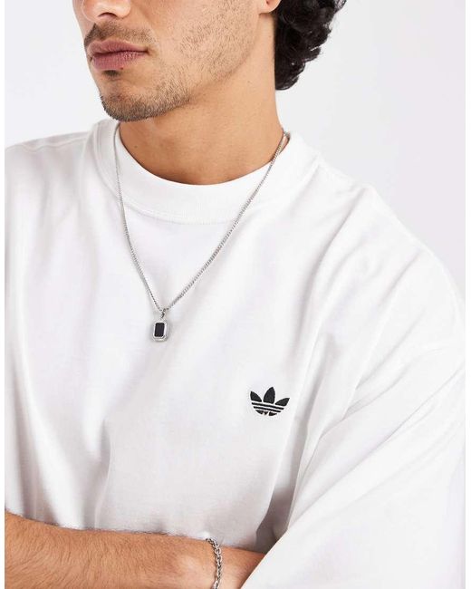Adidas Originals White Essential Oversized T-shirt for men