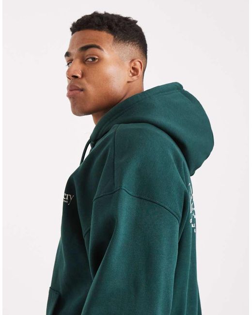 Only & Sons Green Printed Hoodie for men