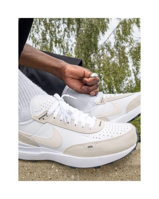 Nike White Waffle One Leather Trainers for men