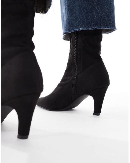 SEQWL Wide Fit Blue – starburst – sock boots aus wildlederimitat