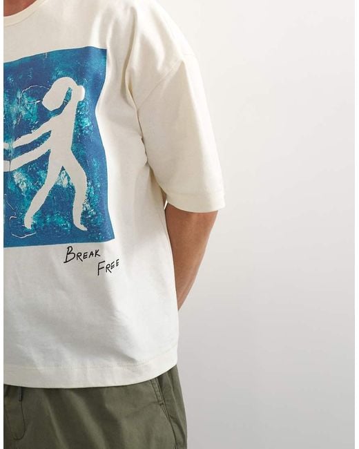 X Jing Topman de hombre de color Blue