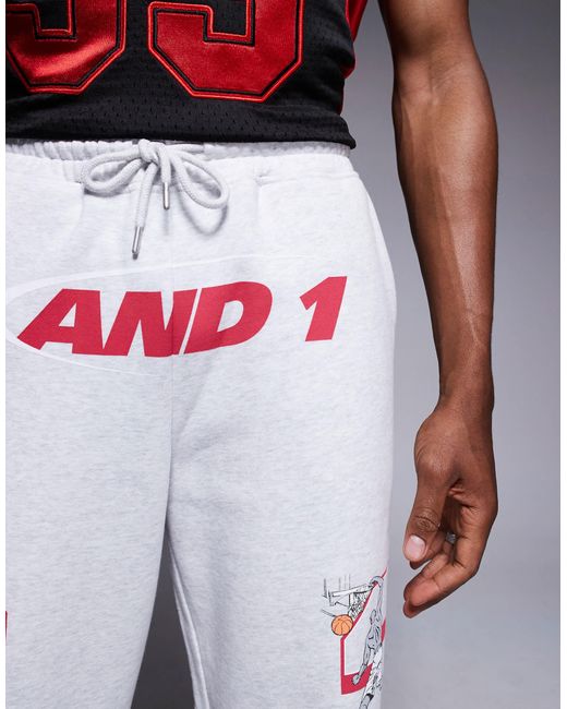 AND1 – oversize-jogginghose in Gray für Herren