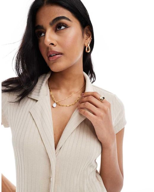 Vero Moda White Longline Ribbed Cardigan